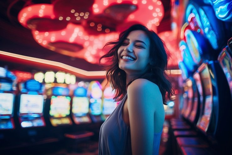 Kamera multi-sudut di studio Live Draw uno slot